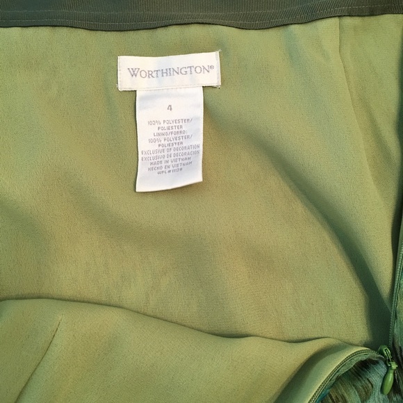 Worthington sheer-lined blue green skirt - Picture 3 of 4